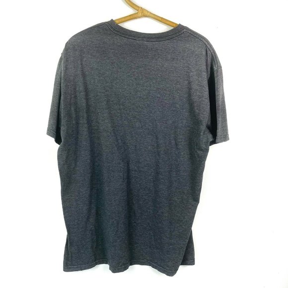 Quiksilver Mens Grey Skull Print T Shirt Large - Picture 6 of 9